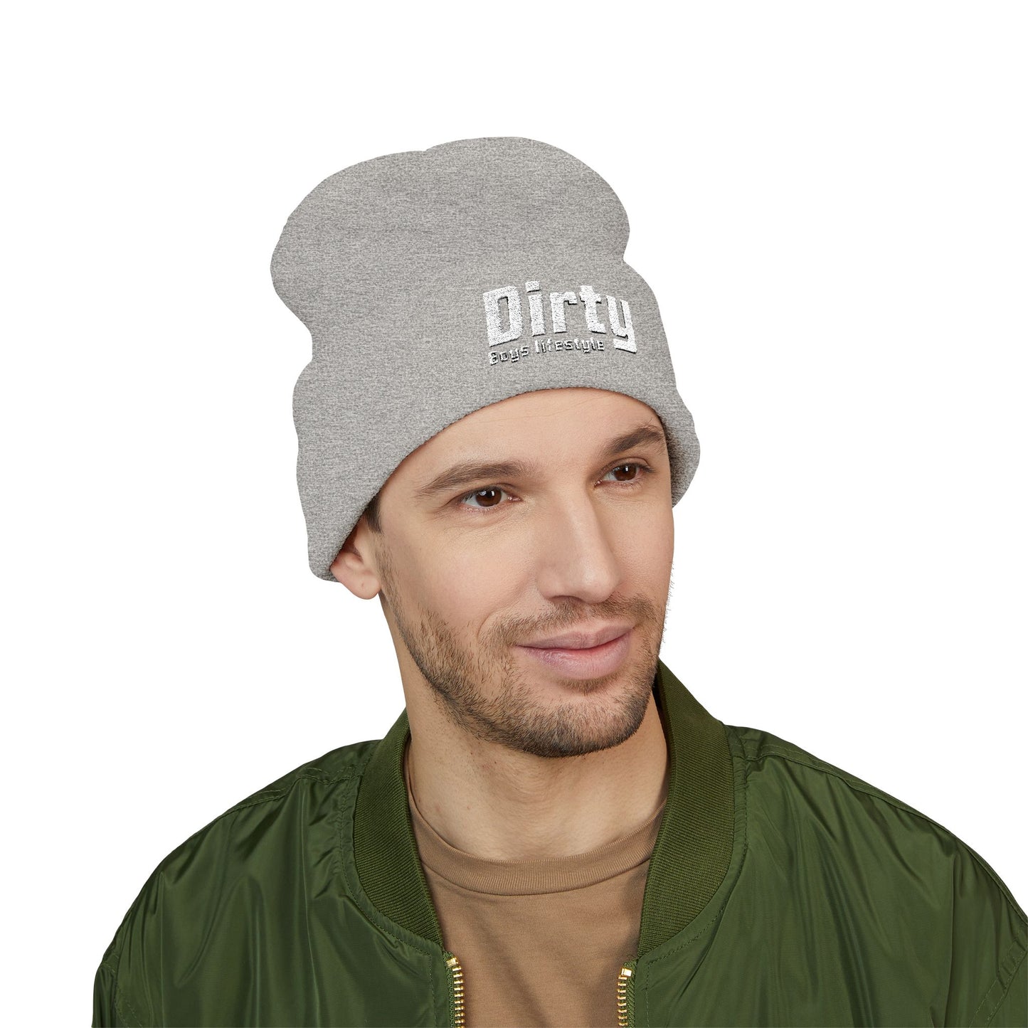 Dirty Boys Lifestyle Classic Cuffed Beanie | Embroidered Logo Knit Hat