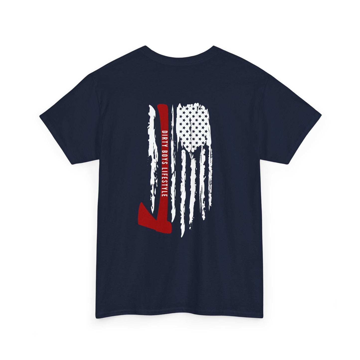 Dirty Boys Lifestyle “Red Line Flag” Tee | Unisex Patriotic Firefighter Shirt