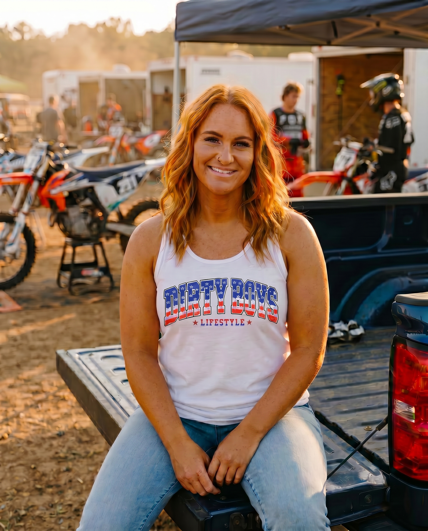 DBL American Flag Women's Tank | Dirty Boys Lifestyle Moto Tank Top