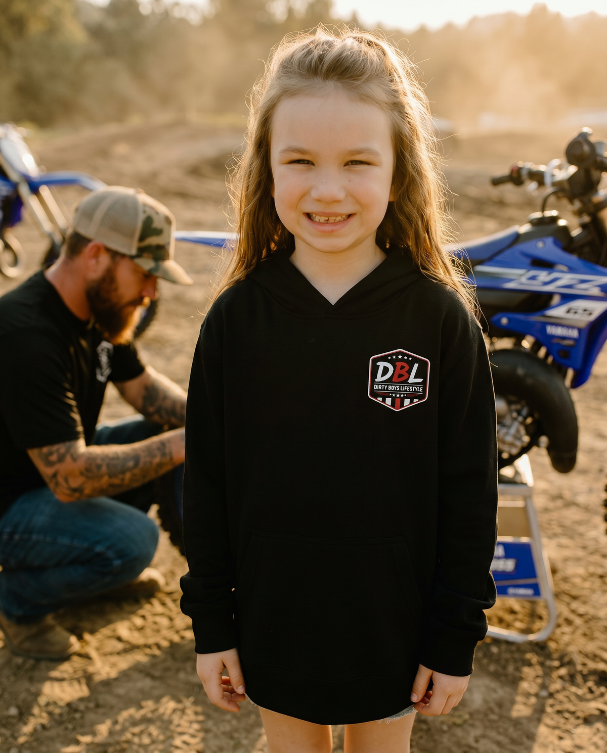 DBL Skull & Flags Youth Hoodie | Kids Motocross Racing Sweatshirt