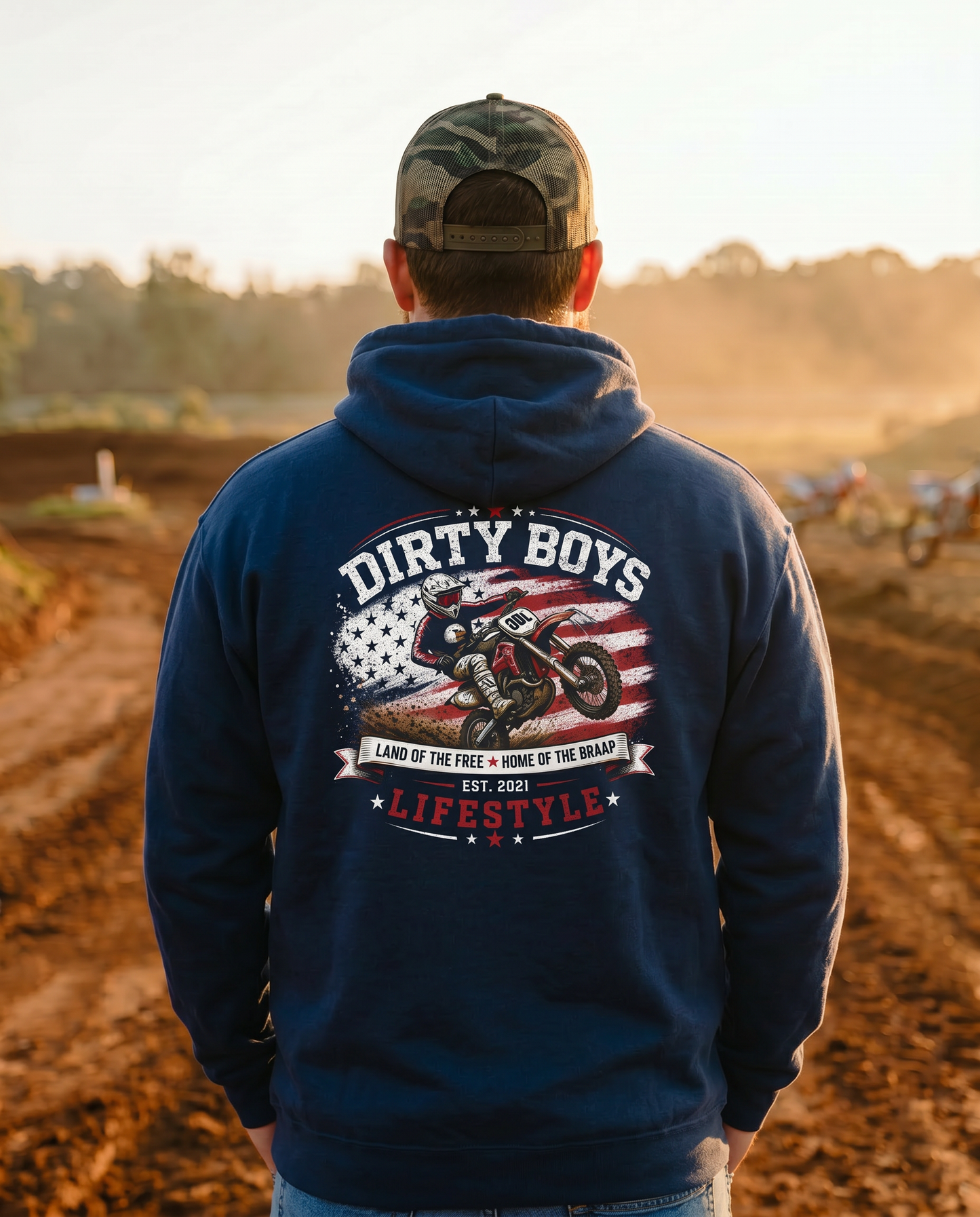 DBL Land of the Braap Adult Hoodie | Motocross Dirt Bike Sweatshirt
