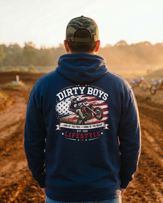 DBL Land of the Braap Adult Hoodie | Motocross Dirt Bike Sweatshirt